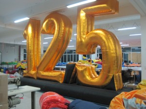 Inflatable Golden Number 125 for outdoor sale advertising events - Product Image 2