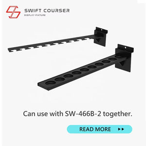 Étagère de présentation et de rangement pour clubs de golf, 10 niveaux, construction métallique, finition thermolaquée, montage facile DIY pour la vente au détail - Product Image 5