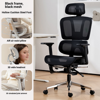 Chaise de bureau ergonomique en plastique avec support lombaire, dossier pliable et réglable en hauteur, confortable pour les longues sessions et les siestes.