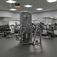 Máquina de Remo Ajustable Comercial SK, Construcción de Acero para Entrenamiento de Fuerza de Pecho y Espalda, Equipo de Gimnasio Interior