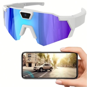 <span class=keywords><strong>Lunettes</strong></span> de cyclisme intelligentes 2025 avec caméra HD, <span class=keywords><strong>lunettes</strong></span> de photographie résistantes au vent pour le sport en extérieur - Product Image 1