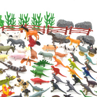 Patung hewan plastik laut lihat untuk anak-anak massal set mainan reptil bahan aman kadal Gecko katak ular buaya