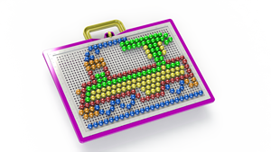 Juego de 272 Piezas de Mosaico Creativo con Tablero de Clavijas, Estuche de Transporte, Rompecabezas Educativo para Niños de 3+ Años - Product Image 2