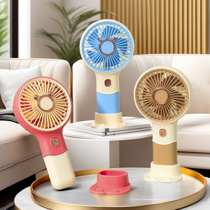 Portable Handheld <b>Fan</b> With <b>Stand</b> Rechargeable Battery 5W DC Motor 3 Speeds For Outdoor Use - Product Image 1