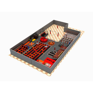 Parc d'attractions Pokiddo personnalisé : Grand parc de trampolines d'aventure, aire de jeux intérieure Air Rider pour enfants et adultes - Product Image 6
