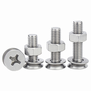 Juego de tornillos y tuercas de máquina de cabeza plana cruzada de acero inoxidable 201 con resorte plano M1.6 M2 M2.5 M3 M3.5 - Product Image 3