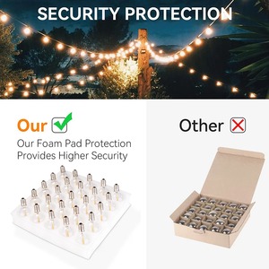 <span class=keywords><strong>Ampoule</strong></span> <span class=keywords><strong>LED</strong></span> de remplacement E12 G40 Globe AC110V 220V 1W Équivalent 2200K Blanc Chaud pour Décoration de Guirlande Lumineuse Intérieure et Extérieure - Product Image 4