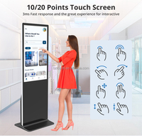Layar Monitor Interaktif Panel Layar Sentuh Android HUSHIDA Indoor Standing 32 43 50 55 65 Inch