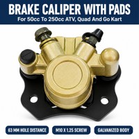 Étrier de frein avec plaquettes pour ATV Quad Go Kart de 50cc à 250cc, distance entre les trous de montage de 63 mm, M10 X 1.25