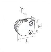 Pince en verre sans cadre pince en acier inoxydable pince en verre plat support support fenêtre balustrade matériel d'escalier