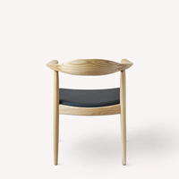 Chaise de salle à manger en bois de caoutchouc blanc JP, chaise de salle à manger en bois massif, chaise de loisirs, chaise Hans Wegner, chaise Kennedy