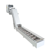 Nouveau Convoyeur à Chaîne à Plaques Ajustable en Acier Inoxydable Antibactérien |   Machine CNC robuste pour l'élimination des déchets de restaurant