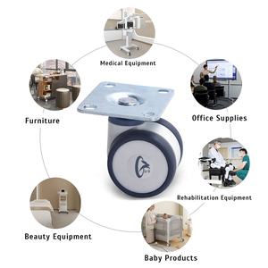 2'' Hochleistungs-Lenkrollen Geräuscharme Vollgummi-Laufbahn Rollen für Krankenhausbetten Medizinische Trolleys Instrumentenwagen - Product Image 6