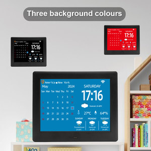 Giá tốt Wifi kỹ thuật số calenadar nhà Trạm thời tiết kỹ thuật số Nhiệt kế ẩm kế trong nhà ngoài trời cảm biến không dây thời tiết - Product Image 6