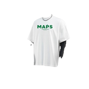 Lulu Plain t-shirt con mappe modello di stampa 232 all'ingrosso messico - Product Image 1