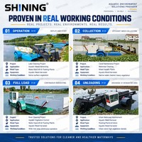 Récolteuse automatique multifonctionnelle d'algues aquatiques, fonctionnement stable pour le contrôle des algues dans les canaux et les réservoirs
