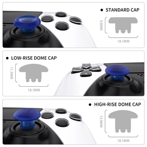 อะไหล่แท่งควบคุม PS5 Edge Controller, ฝาครอบจอยสติ๊กแบบใสสีฟ้า, อะไหล่แท่งอนาล็อกแบบเปลี่ยนได้ - Product Image 4