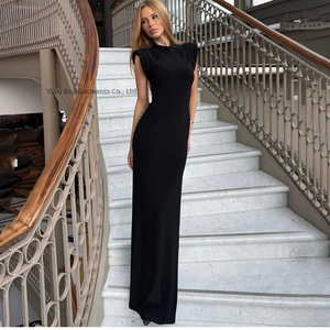 Nouvelle Robe <span class=keywords><strong>Femme</strong></span> 2026 à Col Rond, Épaule Droite, Coupe Ajustée, Dos Nu et Chaîne Décorative à la Taille - Product Image 1