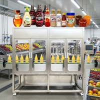 Machine de remplissage automatique à pompe servo-moteur pour sauce chili, miel, beurre de cacahuète, ketchup, sauces liquides, confiture, huile, bouteille en verre de 200 ml
