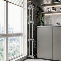 Soporte plegable de 3 capas, colgador de secado de ropa, soportes de almacenamiento, organizador de estantes