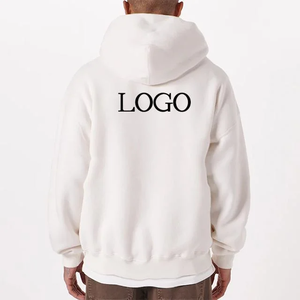 Pull à la mode Fabricants personnalisés 80% coton 20% polyester Sweat à capuche imprimé à manches longues Sweat à capuche en coton polaire 300 g/m² - Product Image 3