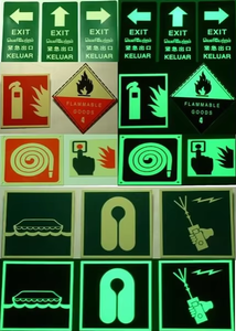 Màu vàng ánh sáng màu xanh photoluminescent vinyl phim <span class=keywords><strong>PVC</strong></span> Pet tấm phát sáng cho khẩn cấp Exit dấu hiệu Glow phản chiếu Tấm cảnh báo - Product Image 3