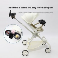 Plateau universel GODMY pour poussette avec assiette rotative, table à manger multifonctionnelle 4-en-1 et support de téléphone pour les sorties de bébé