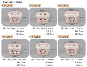 ถ้วยไอศกรีมกระดาษขนาดเล็กสำหรับเด็ก 4oz 5oz 6oz แบบใช้แล้วทิ้ง พิมพ์โลโก้ได้ตามต้องการ บรรจุภัณฑ์อาหารน่ารัก พร้อมฝาและช้อน - Product Image 5