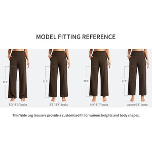 Pantalones de Yoga de Pierna Ancha para Mujer FOXA, Cintura Alta de 27 Pulgadas, Corte Holgado con Bolsillos, Pantalones de Entrenamiento hasta el Tobillo - Product Image 5