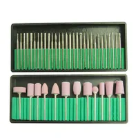 Outils professionnels de manucure pédicure forets à ongles en tungstène ensemble de polisseuse 30 pièces Kit de forets à ongles multi-brunissage