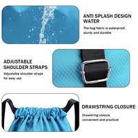 Sac à dos de sport de voyage personnalisable en polyester nylon 420D, sac à cordon étanche pour la gym avec poche intérieure