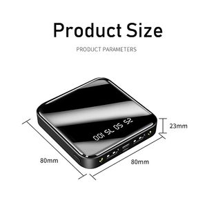 Nouvelle <span class=keywords><strong>batterie</strong></span> <span class=keywords><strong>externe</strong></span> plus petite rohs téléphone à charge rapide miroir LED affichage numérique banque d'alimentation portable 10000mah pour <span class=keywords><strong>samsung</strong></span> - Product Image 2
