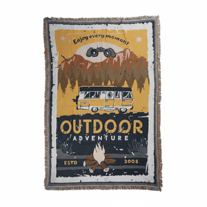 Couverture en coton HYUGA Outdoor Adventure parfaite pour les pique-niques, la randonnée et les voyages - Product Image 1