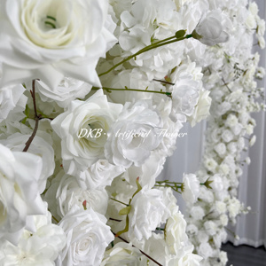 ซุ้มดอกไม้ประดิษฐ์จากโรงงาน DKB รูปหัวใจสีขาว ประดับด้วยดอกกุหลาบ สำหรับตกแต่งพิธีแต่งงาน จัดดอกไม้สุดโรแมนติก - Product Image 6
