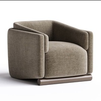 Muebles de Diseño, Juego de Sofás en Forma de L para Sala de Estar, Respaldo Curvo Personalizado, Base de Madera, Sillón Individual