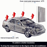 Bouclier thermique insonorisant pour voiture, tapis insonorisant pour voiture, mousse d'isolation moteur avec feuille d'aluminium
