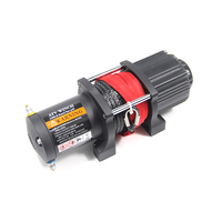 Treuil électrique 12V mini ATV certifié CE, capacité 4500 lbs, en alliage d'aluminium, hauteur de levage max. 1,6 m, rouleau de guidage à 4 voies, câble synthétique