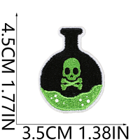 Patchs thermocollants en fer pour Halloween, motifs citrouille, fantôme, crâne, grandes tailles 2.1-6.3cm, pour la décoration de vêtements, vestes, chapeaux, sacs et sacs à dos
