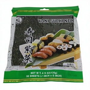 Alga Nori Tostada de Primera Calidad Marca <span class=keywords><strong>Panda</strong></span>, Origen China, para <span class=keywords><strong>Sushi</strong></span>, 21cm, 50 Hojas, Lista para Consumir, 12 Meses de Caducidad - Product Image 1