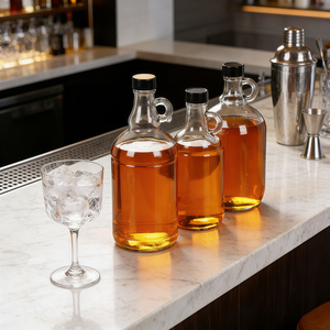 Bouteilles en verre vides <span class=keywords><strong>de</strong></span> 250 ml, 500 ml, 1 L, 1,5 L, 2 L, 3 L, 4 L, pour fermentation, growler, <span class=keywords><strong>vodka</strong></span>, liqueur, vin, avec couvercle hermétique - Product Image 5