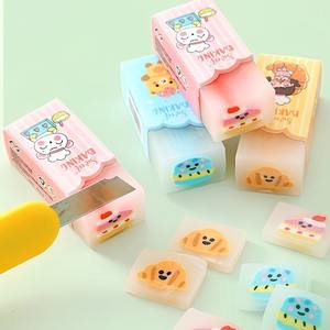 3 pz/8 pz cancelleria arte cartone animato creativo simpatica Clip cuore gomma per gli studenti della scuola primaria, personaggio tagliabile animale regalo - Product Image 3