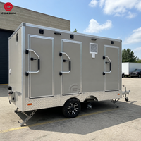 Cogsun Remorque de toilettes publique durable pour événements extérieurs, homologuée DOT