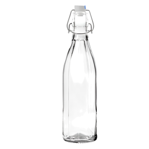 BOTELLA DE VIDRIO TRANSPARENTE DE 1 LT CON TAPÓN MECÁNICO - Product Image 1