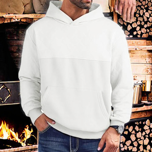 Custom Autumn Men's 100% Cotton Fleece Pullover Hoodies-Embroidered Eco-Friendly Breathable <b>Extra</b> <b>Large</b> Sizes - Product Image 3