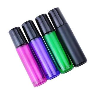 <span class=keywords><strong>Promo</strong></span> Vente Directe : Flacon Roll-on en Verre Épais Vide 10ml, Couleurs Violet, Vert, Rose Rouge, Noir, pour Huiles Essentielles - Lot de 100 - Product Image 3