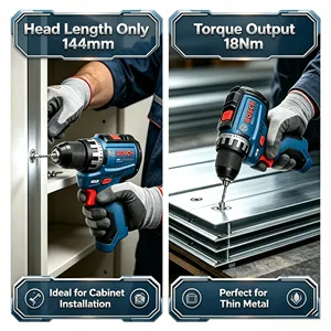 Perceuse-<span class=keywords><strong>visseuse</strong></span> <span class=keywords><strong>sans</strong></span> <span class=keywords><strong>fil</strong></span> professionnelle BOSCH GSR 12V-31 2-en-1, pour le perçage et le vissage du bois, du métal et du plastique, outil électrique durable - Product Image 5