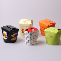 Nudelbox Dönerbox Kebab-Papierbox Individueller Logo-Druck Biologisch Abbaubar 14oz 16oz 26oz 32oz