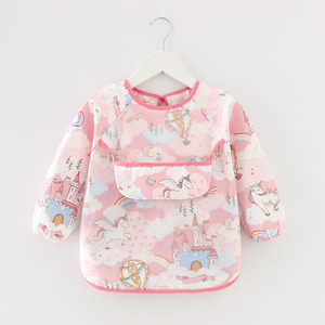 Bavoirs à manches longues pour bébés de 0 à 48 mois, imperméables, réutilisables, avec poche - Product Image 3