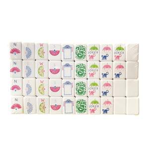 Juego de Mahjong Americano Profesional, 166 Fichas Grandes, 4 Soportes, Empujadores, Estuche de Lujo, Mahjong Tradicional Occidental para Clubes <span class=keywords><strong>Sociales</strong></span> - Product Image 3