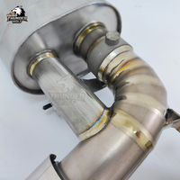 HT Kualitas Tinggi, Pas Sempurna untuk Porsche 718 Cayman, 981, 987 Titanium Catback Vacuum Valvetronic Muffler, dilengkapi dengan Ujung Knalpot Mengkilap